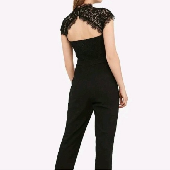 EXPRESS Lace Bodice Open Back Jumpsuit - Picture 2 of 4